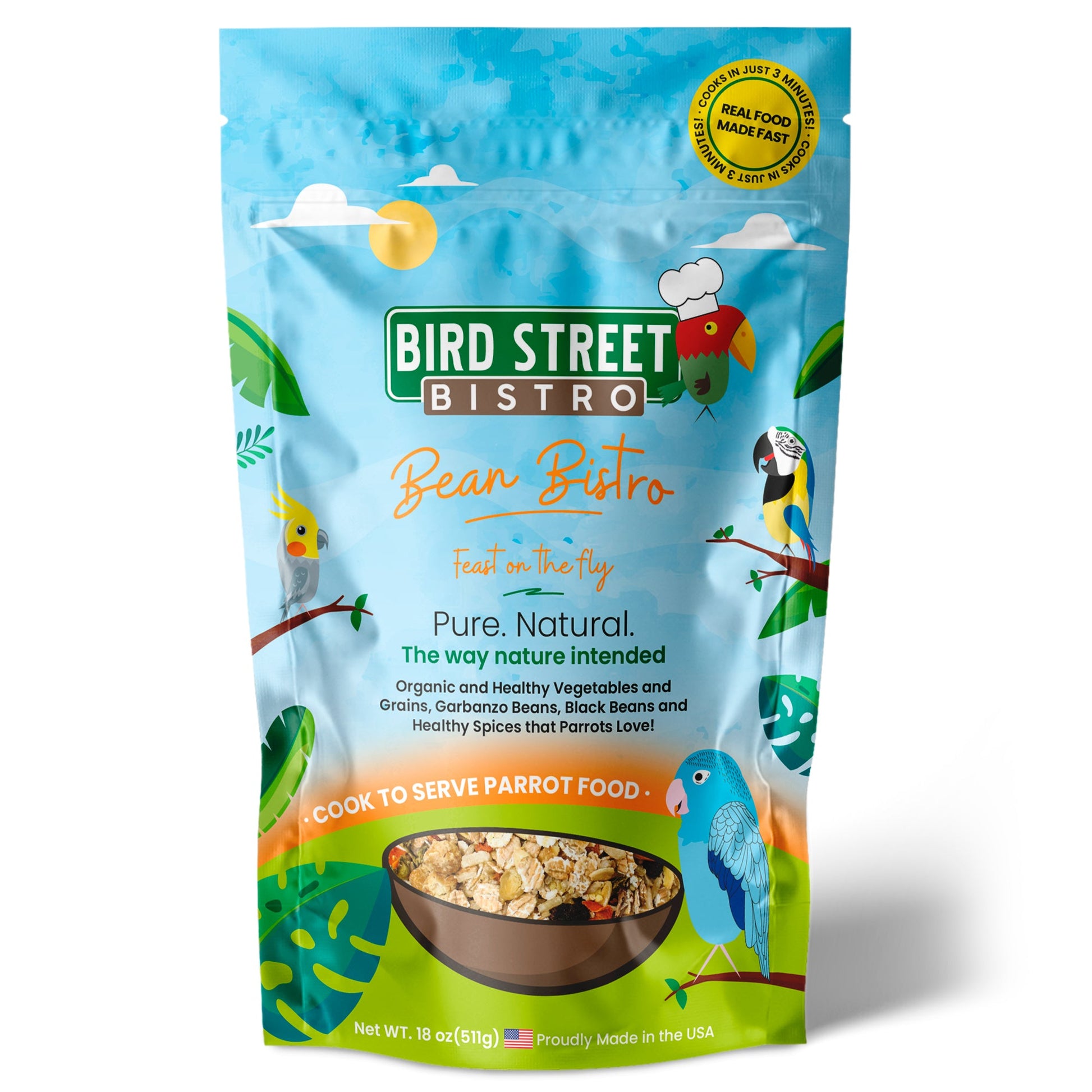 Bean Bistro Feast on the Fly Parrot Food Bird Street Bistro