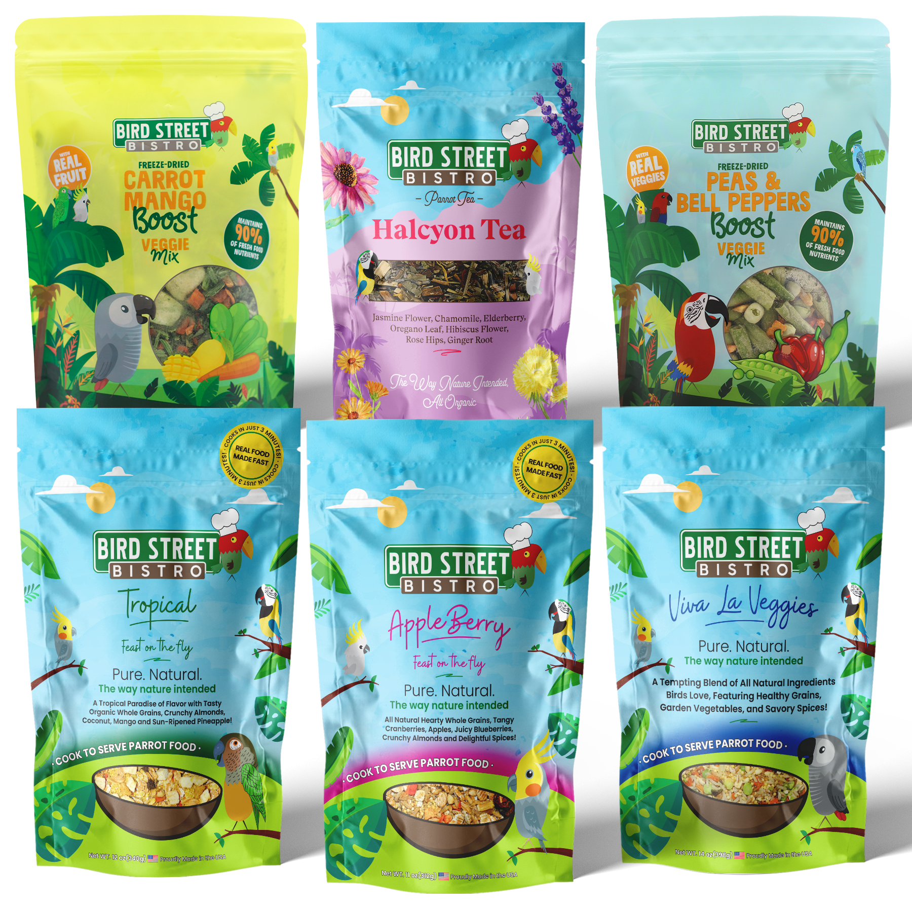 Parrot Food Super-Pack Bird Food Bird Street Bistro