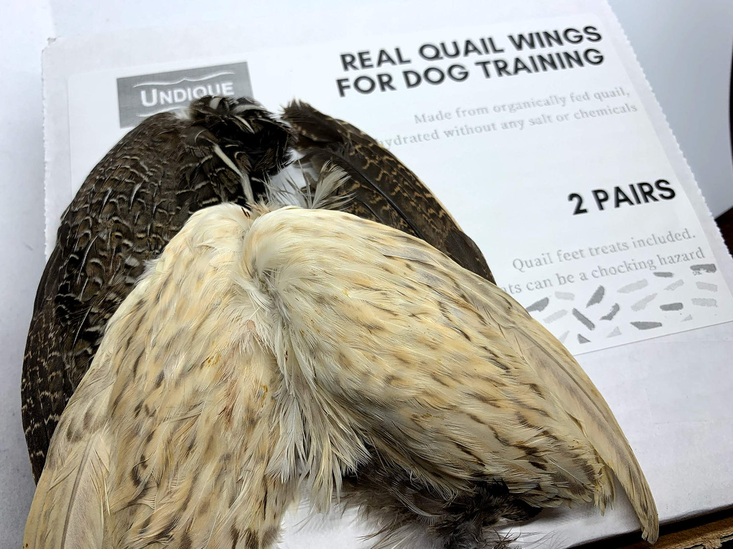 Real Quail Wings for Dog Training 2 Pair Quailz.com by Undique LLC
