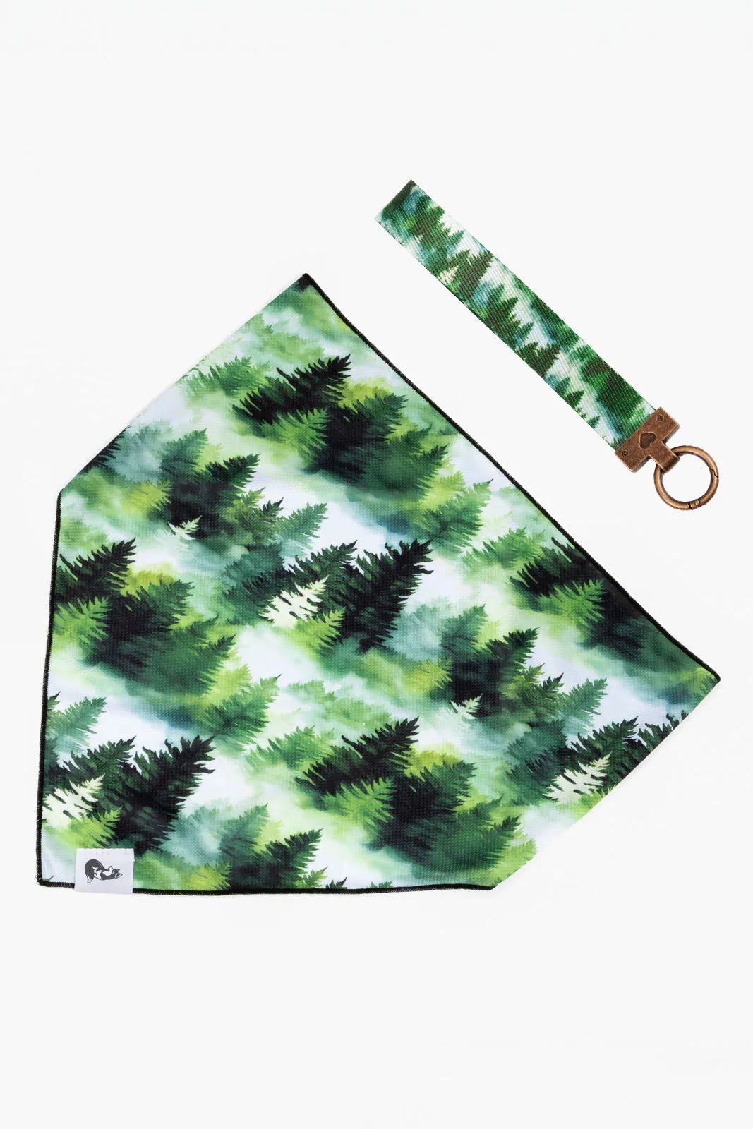 Evergreen Explorer Dog Bandana & Matching Keychain XL Dog Bandana Aria the Fox