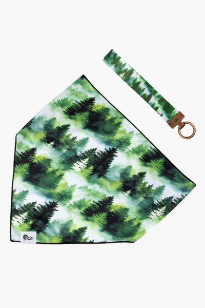 Evergreen Explorer Dog Bandana & Matching Keychain XL Dog Bandana Aria the Fox