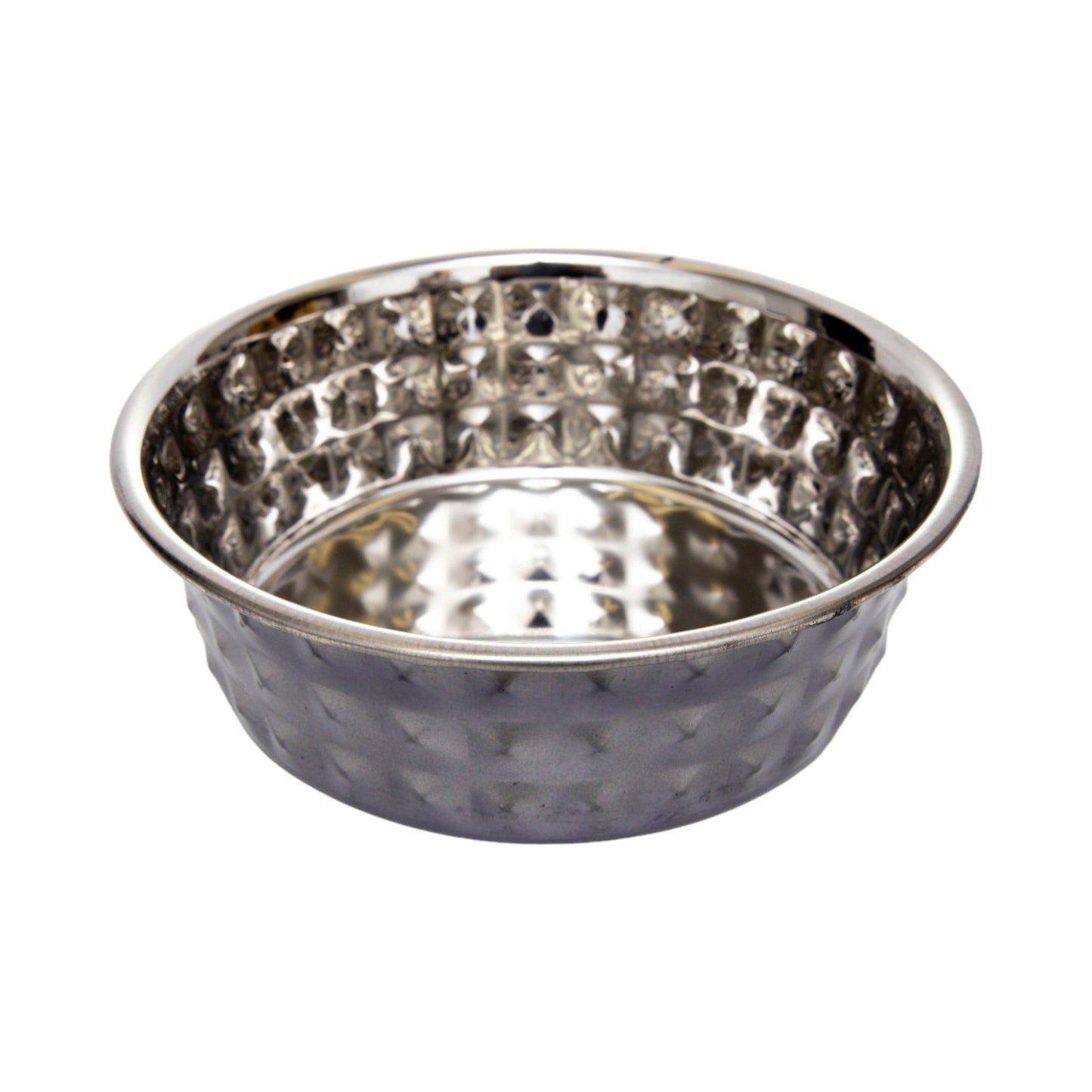 Country Living Set of 2 Hammered Stainless Steel Dog Bowls – Black Pearl Bowl American Pet Supplies