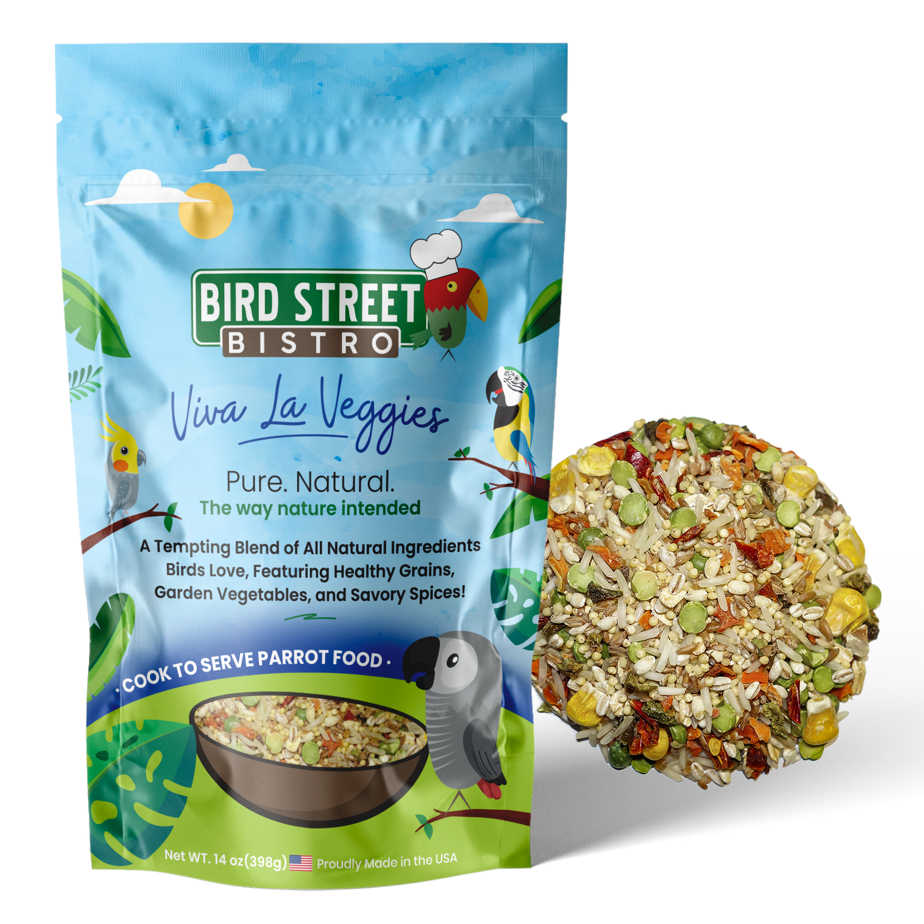 Viva La Veggies 14 oz Parrot Food Bird Street Bistro