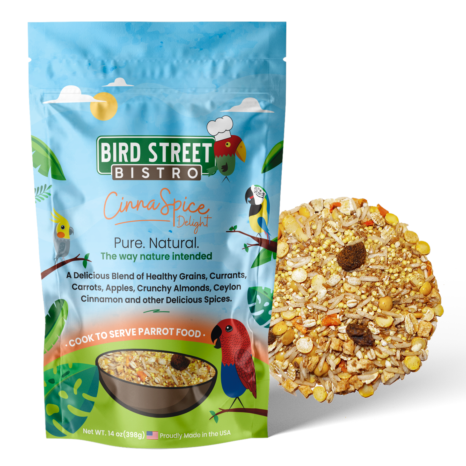 Cinnaspice Delight 14 oz Parrot Food Bird Street Bistro