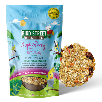 AppleBerry- Feast on the Fly 11 oz Parrot Food Bird Street Bistro