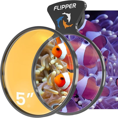 DeepSee Viewer Black Max 5" - Orange Filter Aquarium Viewer Flipper Aquarium Products