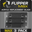 Flipper MAX ABS Replacement Blades Straight Edge 5 Pack - Acrylic Tanks Replacement Blades Flipper Aquarium Products