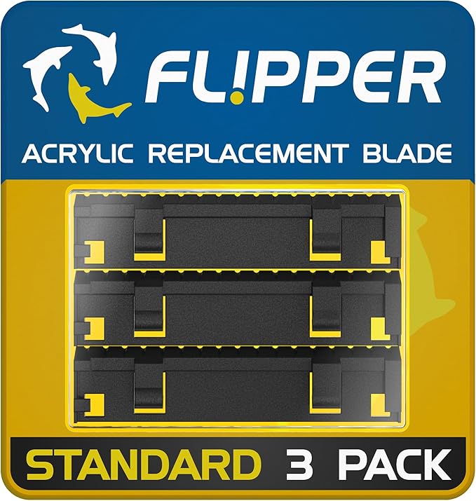 Flipper Standard ABS Replacement Blades 3 Pack - Acrylic Tanks Replacement Blades Flipper Aquarium Products