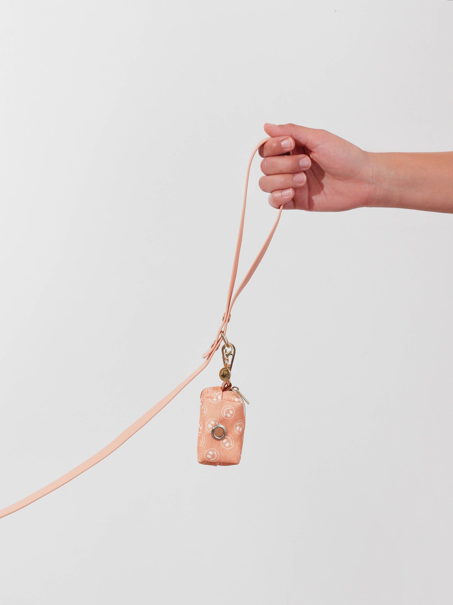 Peach Smiley Waste Bag Holder Pet Waste Bag Dispenser SUNNY TAILS