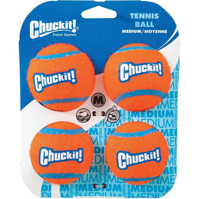 Chuck it! Tennis balls medium 4 Pack FETCH K9 Outdoors