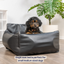PupProtector™ Faux Leather Memory Foam Dog Car Bed - Black Travel Paw.com
