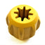 Gear eDispener Durable Rubber Treat Holder and Chew Toy LARGE GEAR TOY - YELLOW Rubber Dog Toys SodaPup/True Dogs, LLC