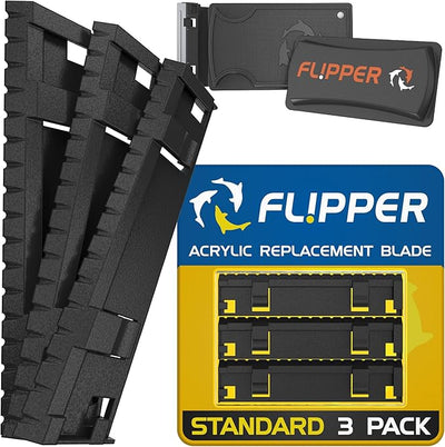 Flipper Standard ABS Replacement Blades 3 Pack - Acrylic Tanks Replacement Blades Flipper Aquarium Products