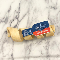 Barkworthies Dog Grain Free Beef Cheek Curly Dog Treats Bones Bully Sticks and Natural Chews Barkworthies