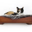 The Cat Nest Bed English Chestnut Bamboo Gray Plush 18" Solid Shelf Cat shelves/bed Catastrophic Creations