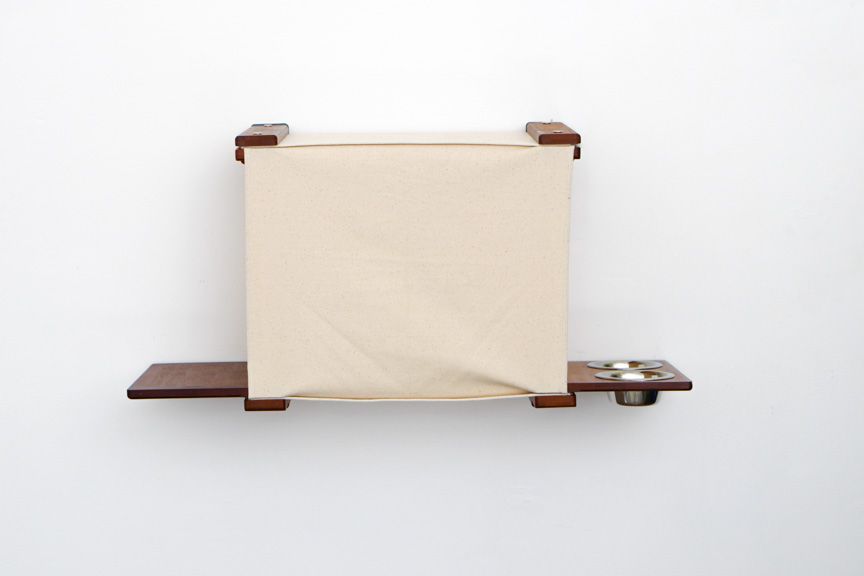 Deluxe Cat Cubby Bed English Chestnut Bamboo Blank Feeder Catastrophic Creations