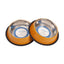 Country Living Set of 2 Ribbed Non-Slip Pet Bowls – Golden Yellow 64 oz Ribbed Bowls American Pet Supplies