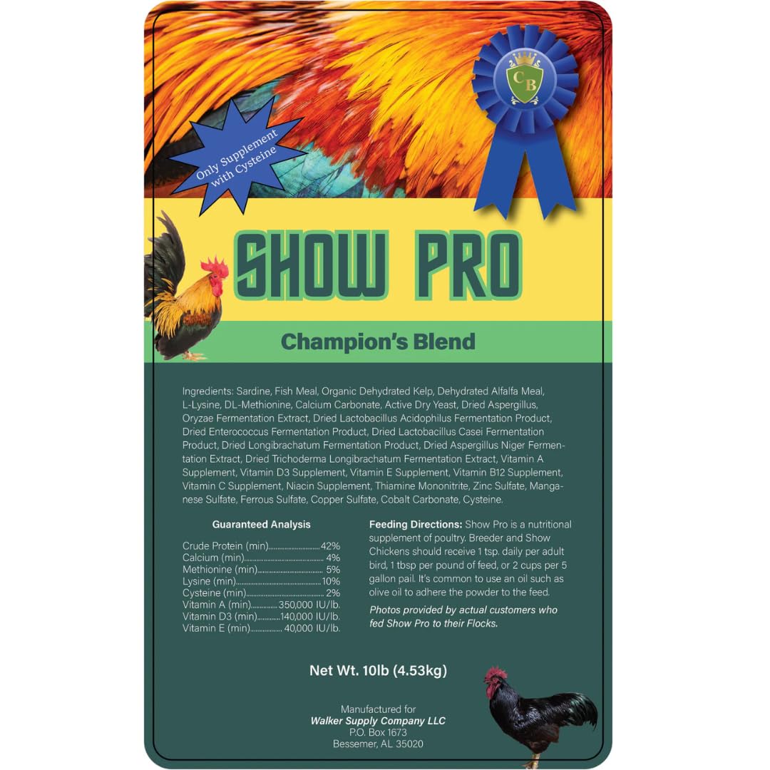 Show Pro Poultry Supplement, 10LB Bag - Boosts Health & Performance for Breeders, Exhibitors Quailkeeper Quailz.com by Undique LLC