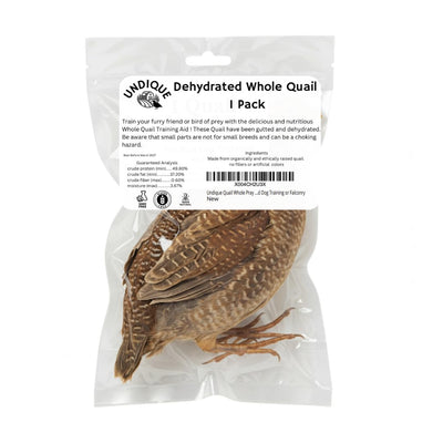 Quail Whole Pray dehydrated for Bird Dog Training or Falconry Default Title Dog Treats Quailz.com by Undique LLC