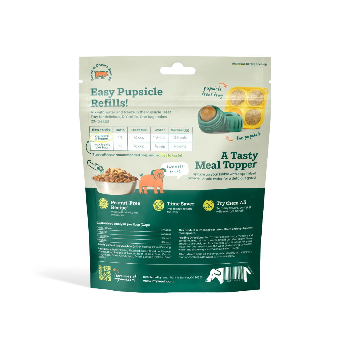 Pupsicle Treat Mix - Bacon & Cheese Woof