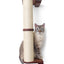 Wall Mounted Cat Climbing Pole - Sisal English Chestnut Bamboo 2-Tier No Leaf Shelf Cat Scratcher Catastrophic Creations