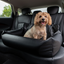 PupProtector™ Faux Leather Memory Foam Dog Car Bed - Black Double Seat (36" x 18" x 13") Travel Paw.com