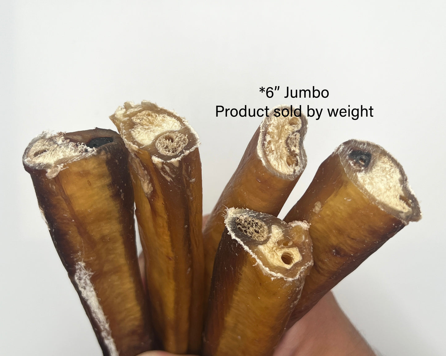 Bully Sticks 6" JUMBO | Very Low Odor | Pack of 5 | Grass-fed/Free-range