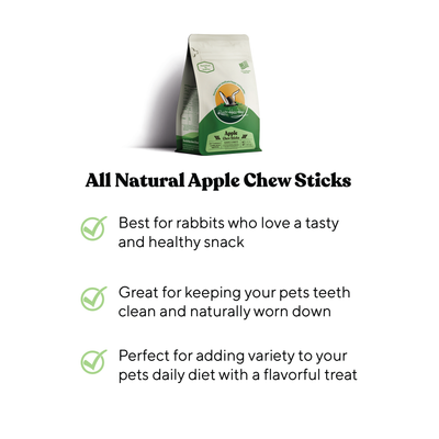 Rabbit Hole Hay All Natural Apple Chew Sticks Chew Toys Rabbit Hole Hay