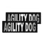 Removable Reflective Patches (Set of 2) "AGILITY DOG" Dog Patches Dogline