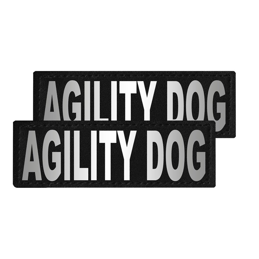 Removable Reflective Patches (Set of 2) "AGILITY DOG" Dog Patches Dogline