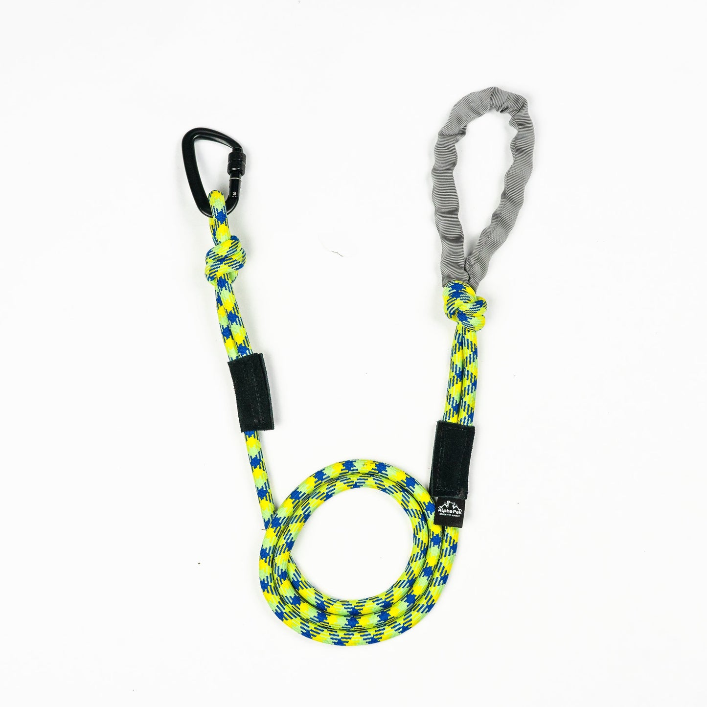 10MM Adventure Kernmantle Rope Dog Leash Yellow blue CLIMBING ROPE LEASH Alpha Pak