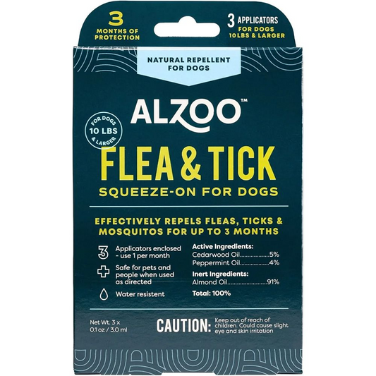 ALZOO Flea & Tick Repellent - For dogs 10 lb. and over