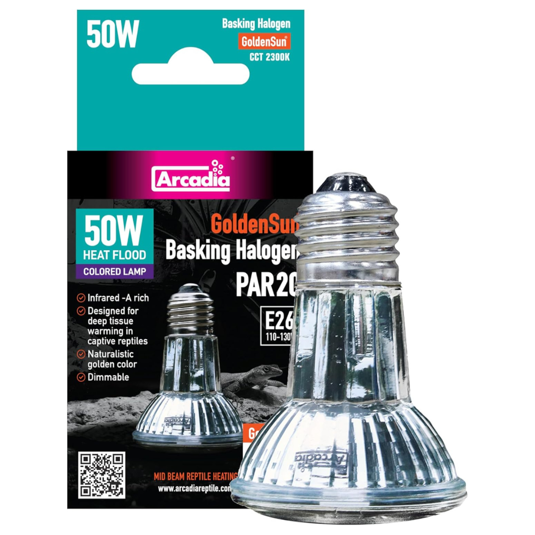 Arcadia GoldenSun Basking Halogen Heater 50W Heating ReptiChip LLC