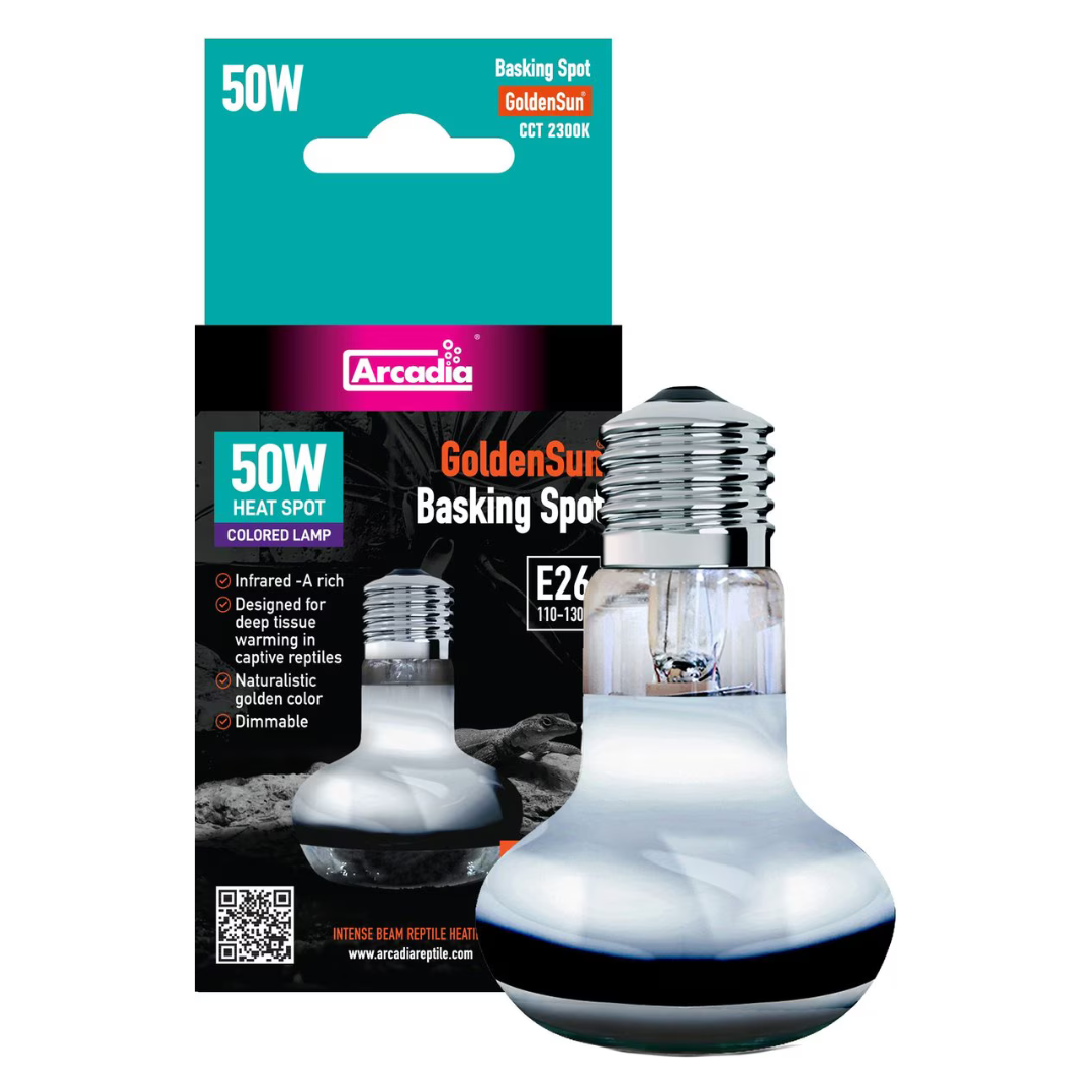 Arcadia GoldenSun Basking Spot Heater 50W Heating ReptiChip LLC
