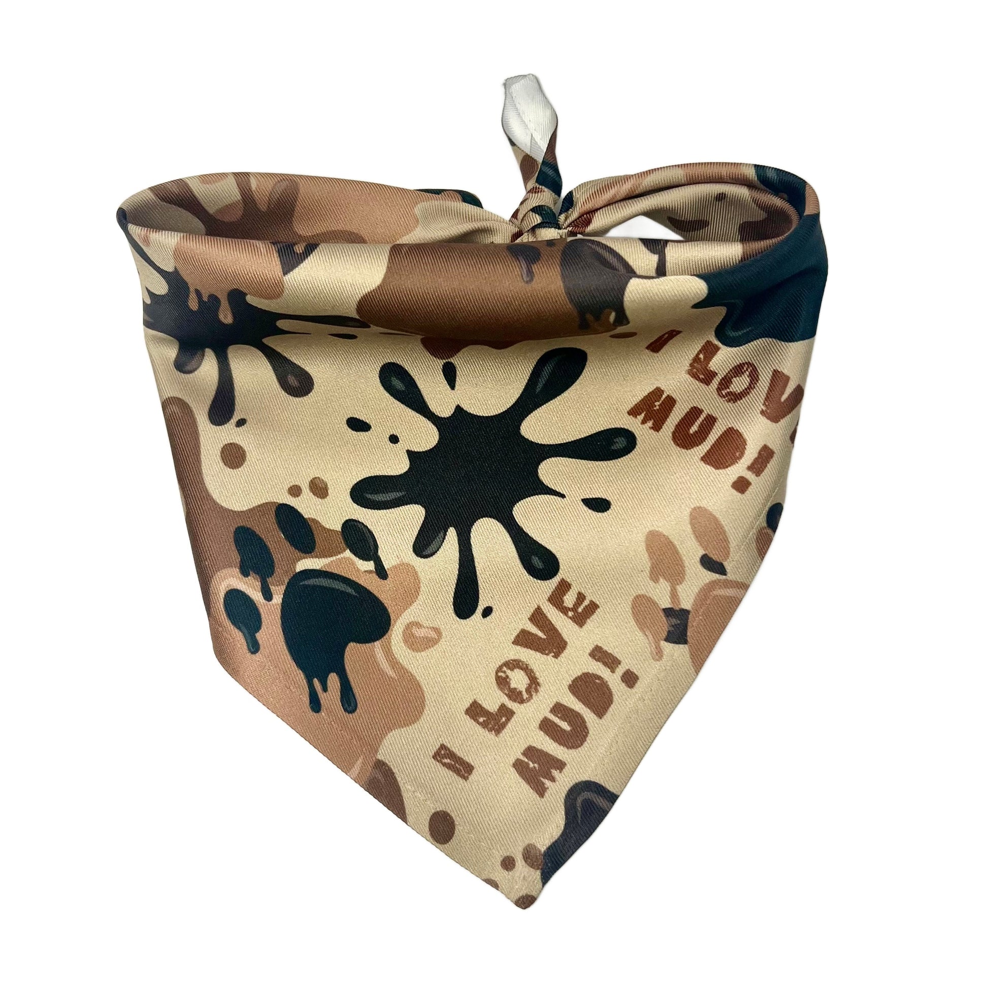 Archie Loves Mud Dog Bandana 2 Hounds Design