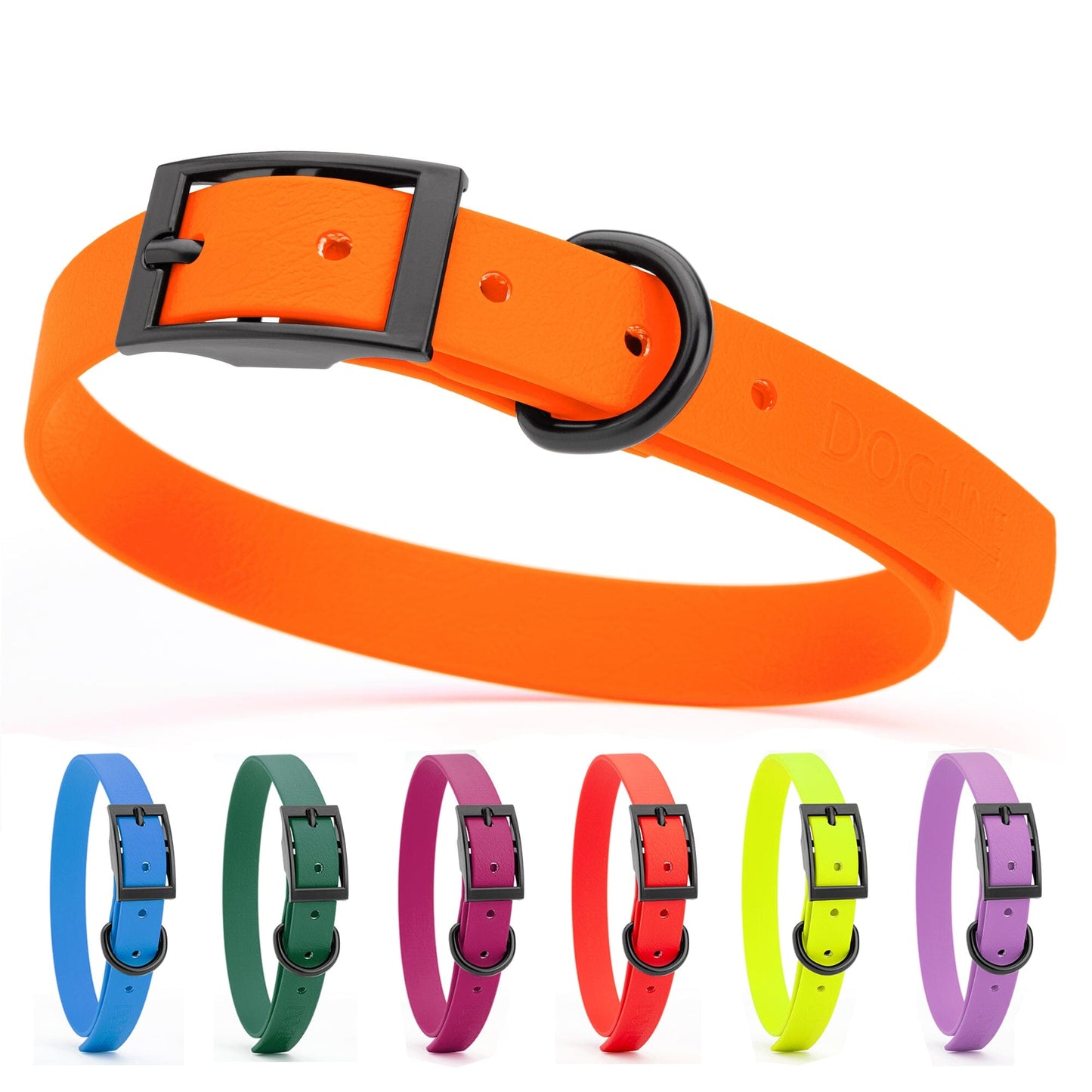 Biothane Waterproof Dog Collar - Medium (15 to 18 inches) Dog Collar Dogline