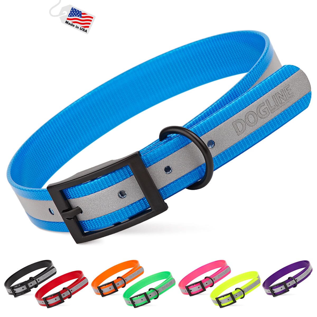 Biothane Translucent Reflective Dog Collar Dog Collar Dogline