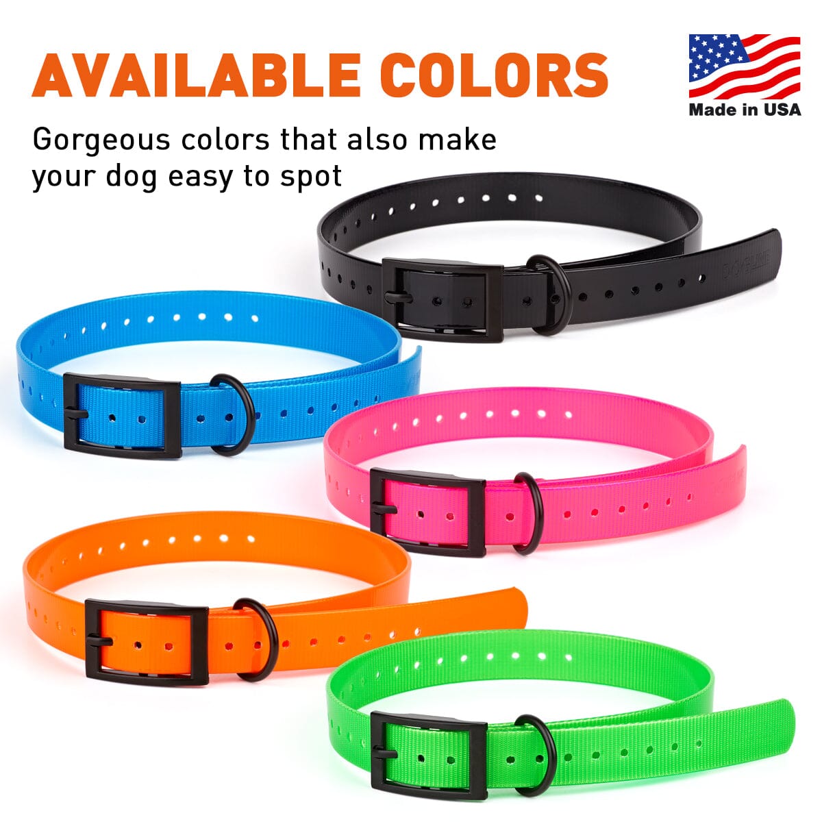 Biothane E-Collar Replacement Strap Dog Collar Dogline