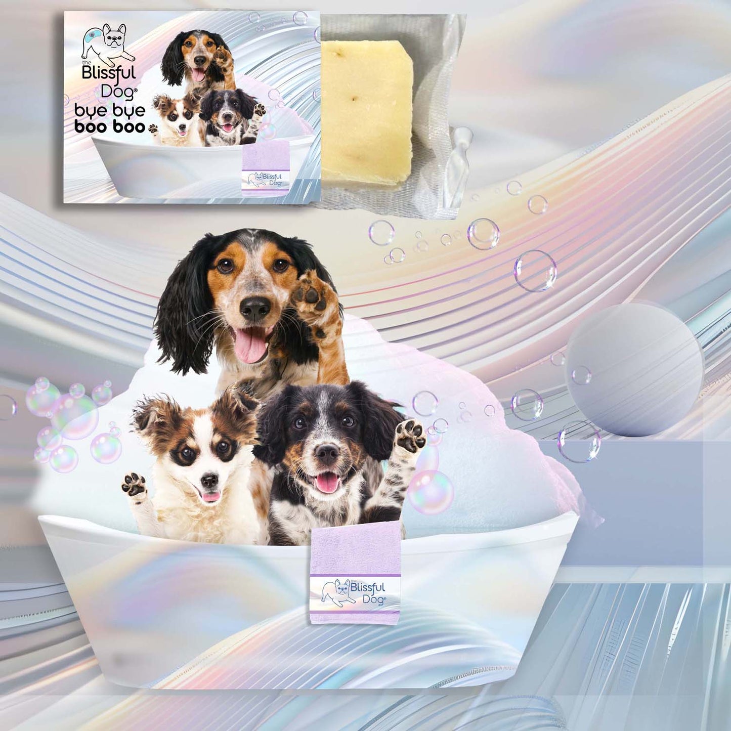 Bye Bye Boo Boo™ Dog Shampoo & Bar Soap 3.5 OZ BAR SOAP IN MESH BAG BBBB SHAMPOO The Blissful Dog