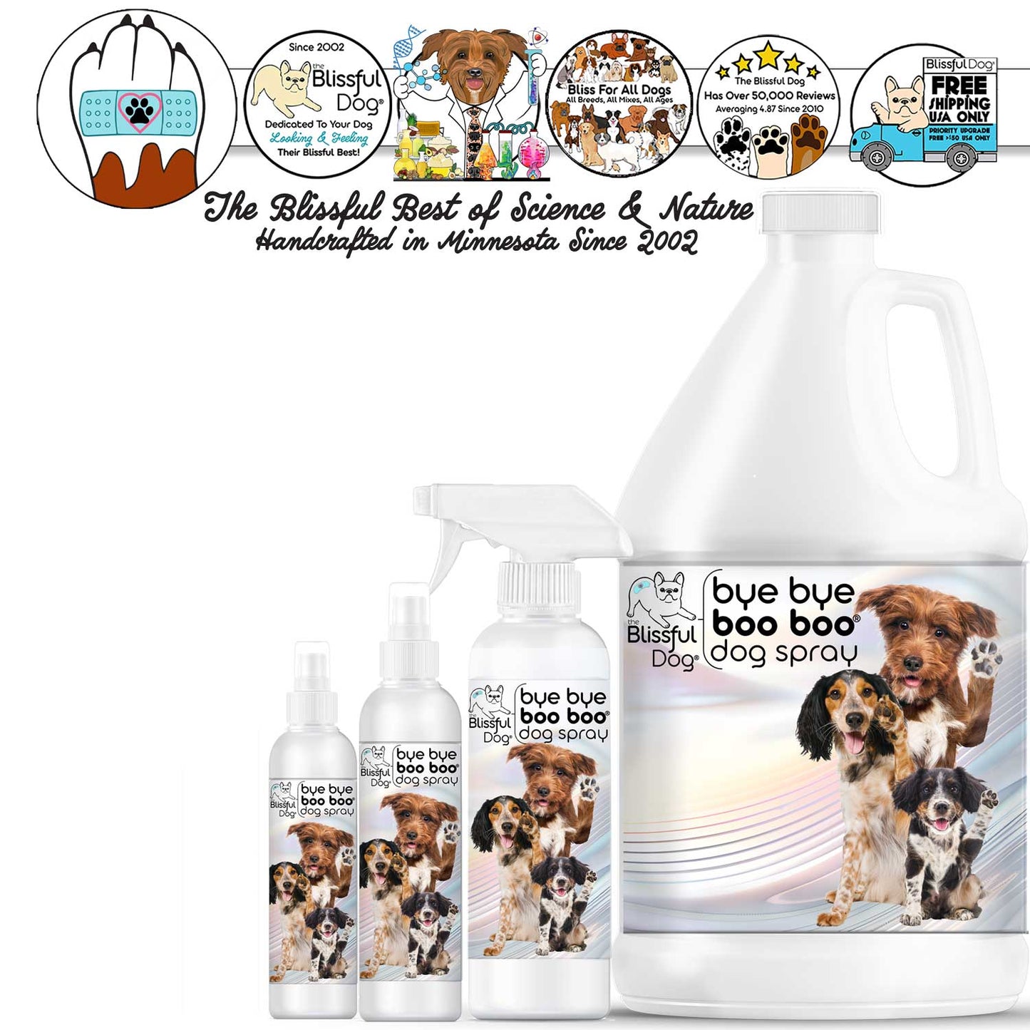 Bye Bye Boo Boo™ Dog Spray 4 OZ BBBB SPRAY The Blissful Dog
