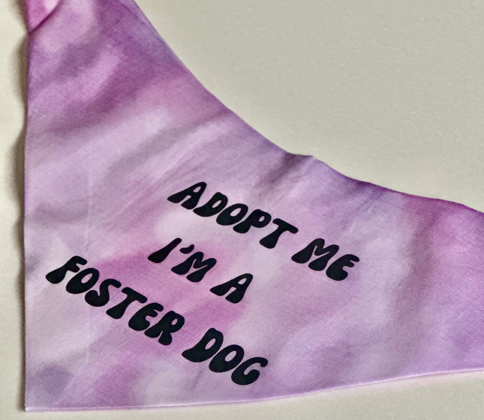 Adopt Me I'm A Foster Tie Dye Dog Bandana New Arrival Dog Bandana Happy Tails Outfitters