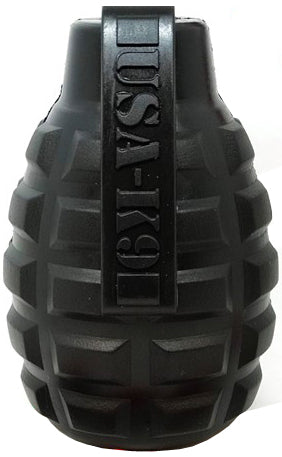 Grenade eDispenser Durable Dog Chew Toy & Treat Dispenser Rubber Dog Toys SodaPup/True Dogs, LLC