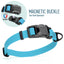 Biothane Waterproof Dog Collar with Magnetic Quick Release Buckle W 3 4" x L 12-19" Sky Blue Dog Collars Dogline