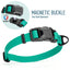 Biothane Waterproof Dog Collar with Magnetic Quick Release Buckle W 3 4" x L 12-19" Teal Dog Collars Dogline
