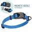 Biothane Waterproof Dog Collar with Magnetic Quick Release Buckle W 3 4" x L 12-19" Cerulean Blue Dog Collars Dogline