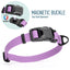 Biothane Waterproof Dog Collar with Magnetic Quick Release Buckle W 3 4" x L 12-19" Amethyst Purple Dog Collars Dogline