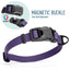 Biothane Waterproof Dog Collar with Magnetic Quick Release Buckle W 3 4" x L 12-19" Violet Purple Dog Collars Dogline