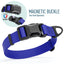 Biothane Waterproof Dog Collar with Magnetic Quick Release Buckle W 1" x L 15-25" Blueberry Royal Dog Collars Dogline