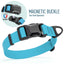 Biothane Waterproof Dog Collar with Magnetic Quick Release Buckle W 1" x L 15-25" Sky Blue Dog Collars Dogline