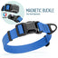 Biothane Waterproof Dog Collar with Magnetic Quick Release Buckle W 1" x L 15-25" Cerulean Blue Dog Collars Dogline